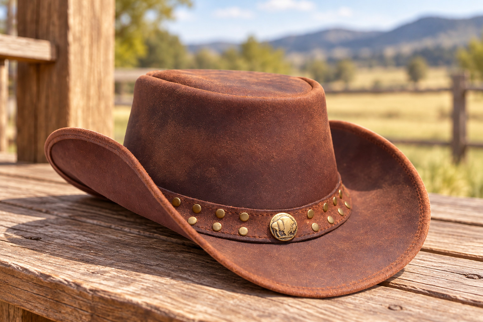 Sombreros y accesorios de cuero para la cabeza