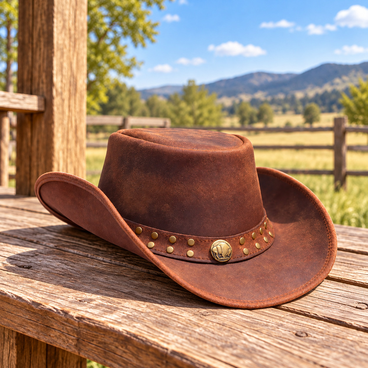Sombreros y accesorios de cuero para la cabeza