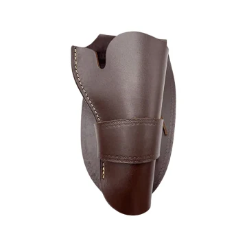 Funda exterior OWB de cuero marrón antiguo con una trabilla