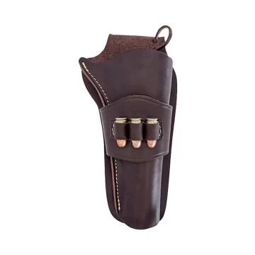 Funda western exterior OWB de cuero marrón antiguo