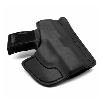 Funda de bolsillo de cuero negro Bandicoot