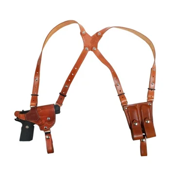 BH7D Funda doble de hombro horizontal de cuero