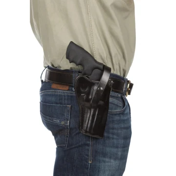 Funda de cadera de cuero negro Alaska Hunter