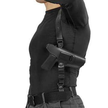 Funda de hombro de cuero negro para TT Tokarev M57