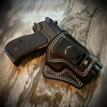Funda interior IWB de cuero negro con clip