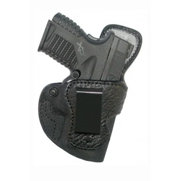 Funda interior IWB de cuero negro con ribete de tiburón