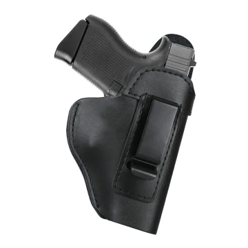 Funda interior IWB de cuero negro con clip de acero