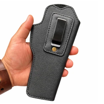 Funda interior IWB de cuero negro con clip