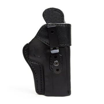 Funda interior IWB de cuero negro con clip metálico