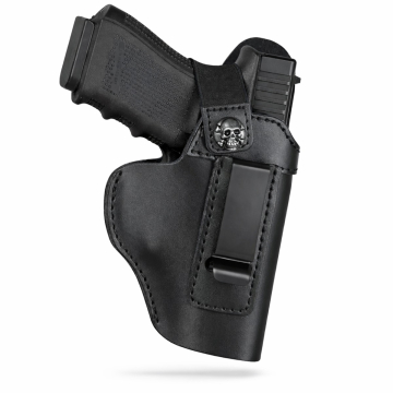Funda interior IWB de cuero negro con retención por correa