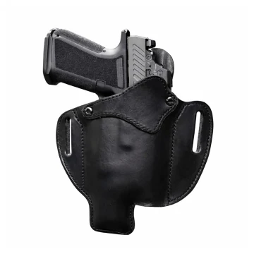 Funda exterior OWB de cuero negro compatible con linterna