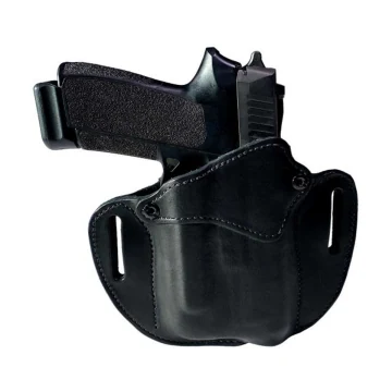 Funda exterior OWB de cuero negro compatible con linterna