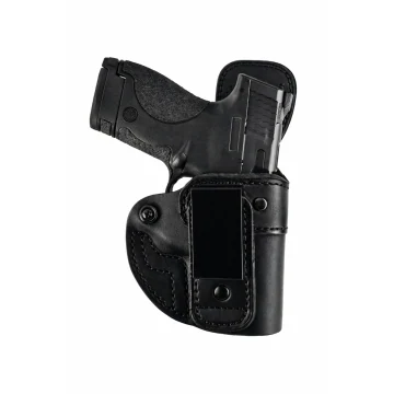 Funda interior IWB de cuero negro apta para camisa por dentro