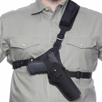 Funda de pecho de nailon negro para actividades al aire libre