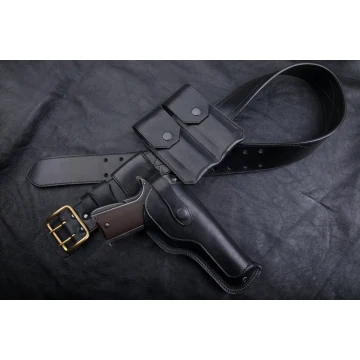 Funda de pernera de cuero negro