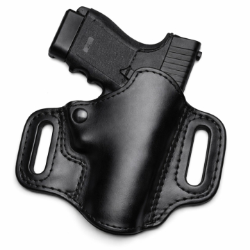 Funda exterior OWB de cuero negro de porte alto