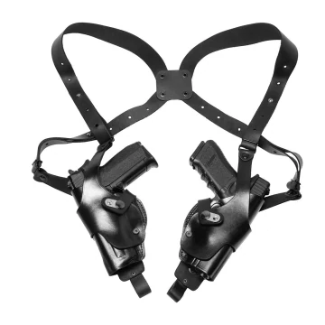 Funda doble de hombro vertical Roto negra con cierre de pulgar