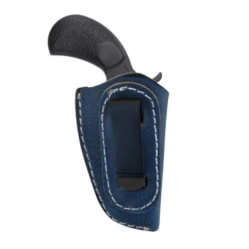 Funda exterior OWB de cuero azul con clip