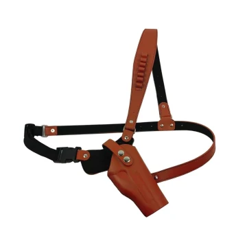 Funda de porte en pecho de cuero marrón