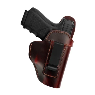Funda interior IWB de cuero marrón de ajuste múltiple
