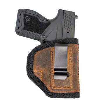 Funda interior IWB de cuero marrón con respaldo acolchado