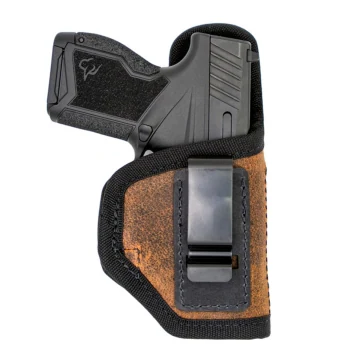 Funda interior IWB de cuero marrón con respaldo protector