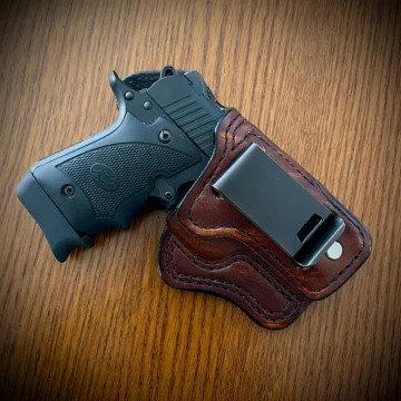 Funda interior IWB de cuero marrón sin inclinación
