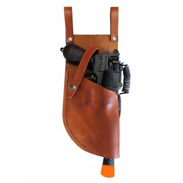 Funda moldeada de cuero marrón para Mauser Merr Sonn Power 5 con muesca