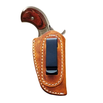 Funda exterior OWB de cuero marrón con clip