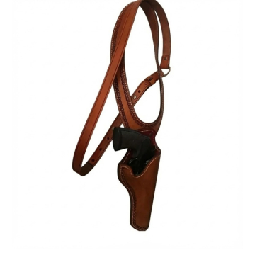 Funda western de hombro de cuero marrón