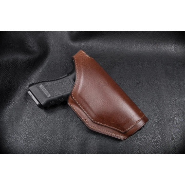 Funda de caza exterior OWB de cuero marrón