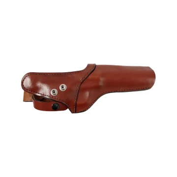 Funda de cinturón Ranch de cuero marrón con correa de retención