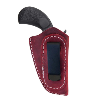 Funda exterior OWB de cuero burdeos con clip