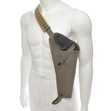 Funda de hombro de lona con trabillas para cartuchos