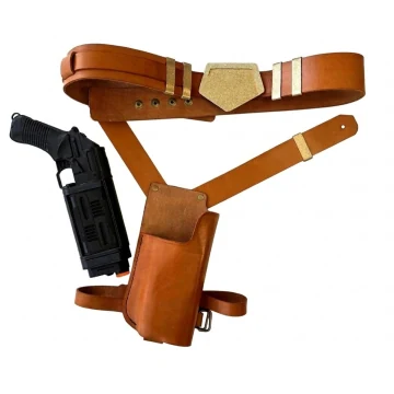 Conjunto de funda de cuero marrón inspirado en Cassian Andor
