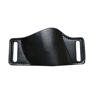Funda exterior OWB de cuero castaño de paso de cinturón