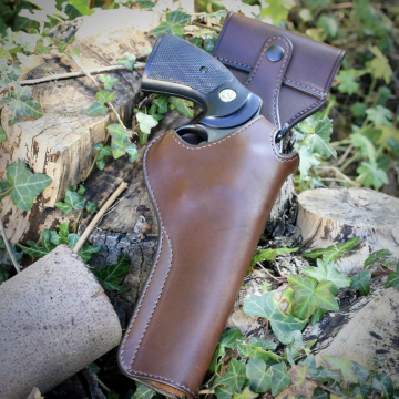 Funda de cinturón de cuero Highway Patrol para Colt Python .357