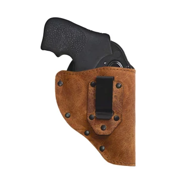 Funda para revólver de cuero Crazy Horse con clip
