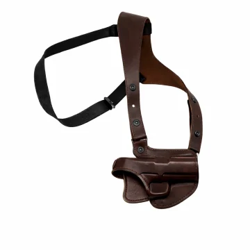 Funda de hombro de cuero marrón oscuro Detective