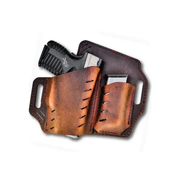 Funda exterior OWB de cuero envejecido con portacargador