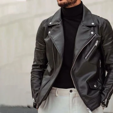 Chaqueta de polipiel para hombre