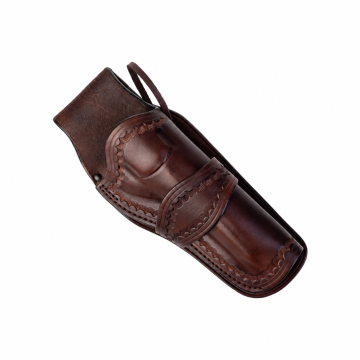 Funda Western clásica de cuero labrado Frontier para revólver