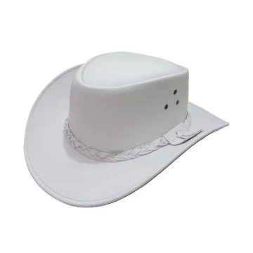 Sombrero de vaquero de cuero transpirable con ojales
