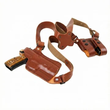 Funda de hombro artesanal de cuero para porte oculto con ajuste regulable