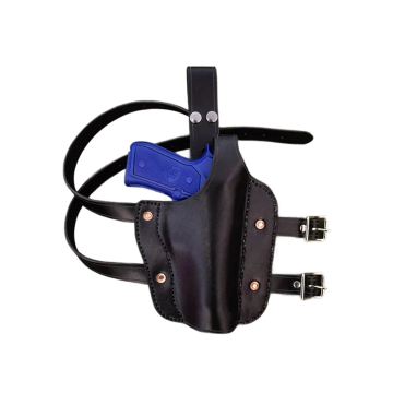 Funda de pernera artesanal de cuero negro