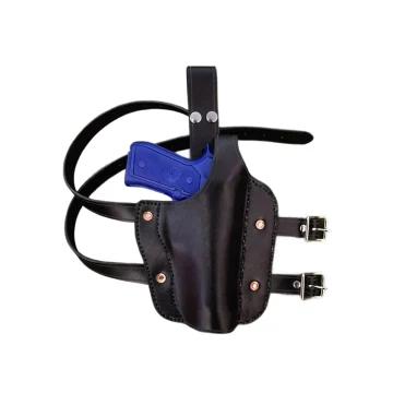 Funda de pernera artesanal de cuero negro
