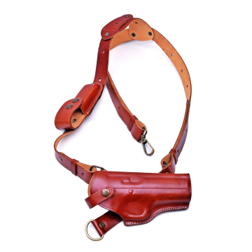 Funda de pecho de cuero marrón para CZ 75B, SP-01, P-07 y Shadow 2