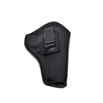 Funda interior IWB de cuero negro para revólver con clip de acero