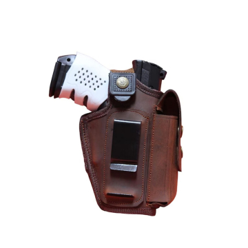 Funda de competición exterior OWB de cuero vacuno de plena flor