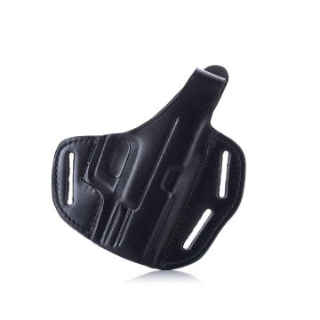 Funda exterior OWB de cuero negro con cierre de pulgar de acero